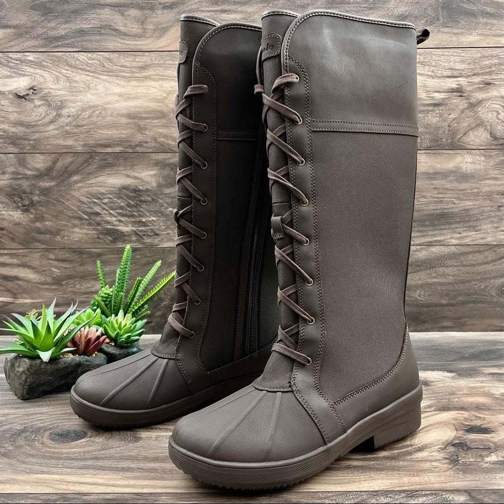 NIB Clarks Carima Pluma Waterproof Snow Winter Knee High Boot